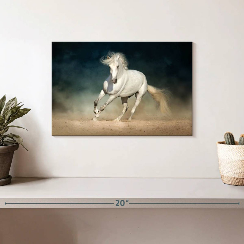 Cheval blanc Brampt, H 8 po x l 12 po