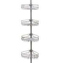 Simply Essential™ 4-Tier Tension Pole Shower Caddy - Brushed Nickel, 1 ct -  Baker's