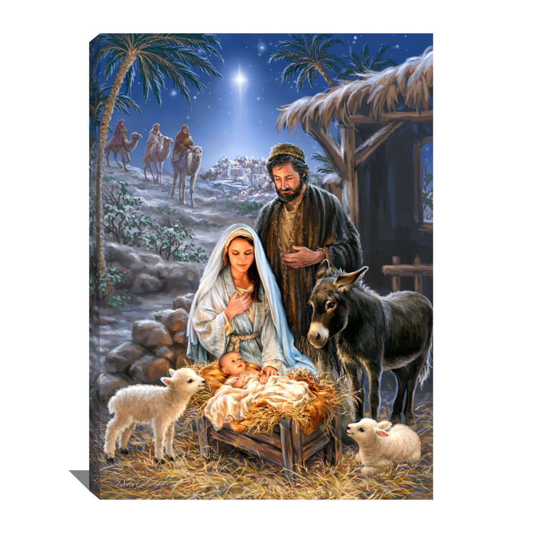 A Savior Is Born Canvas Wall Art Trinx 