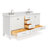 Ariel Flynt 73 Inch Bathroom Vanity With Italian Carrara Marble Countertop 0.75 inch In Oak-107361223-107361224-121646176