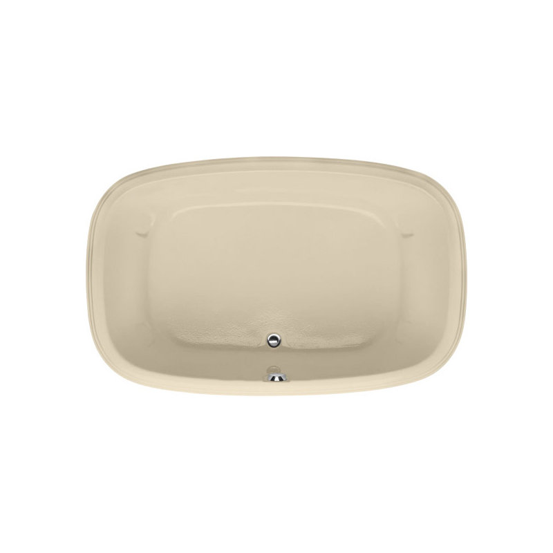 Sylvia 60'' L Soaking Bathtub, Bone, Polished Chrome