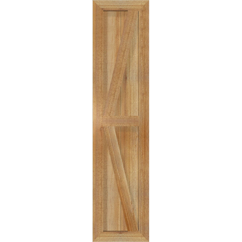 TimberCraft 5 3/8 "encadré avec panneaux n-lattes avec Z-Bar, cèdre rouge de l'Ouest, 10 3/4 po, 46 po