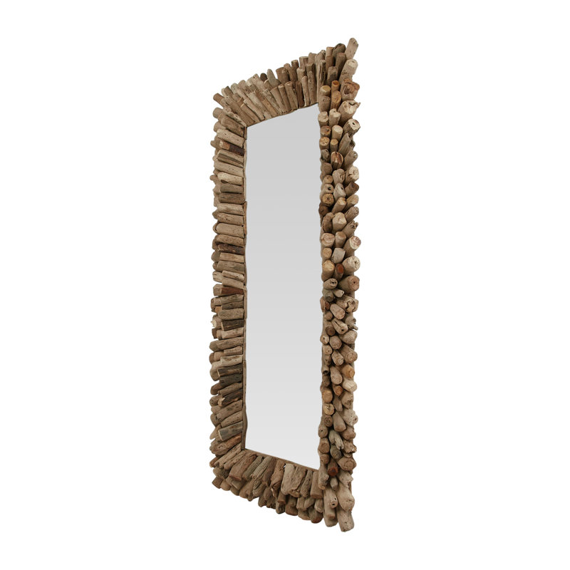 Big Driftwood Framed Wall Mirror