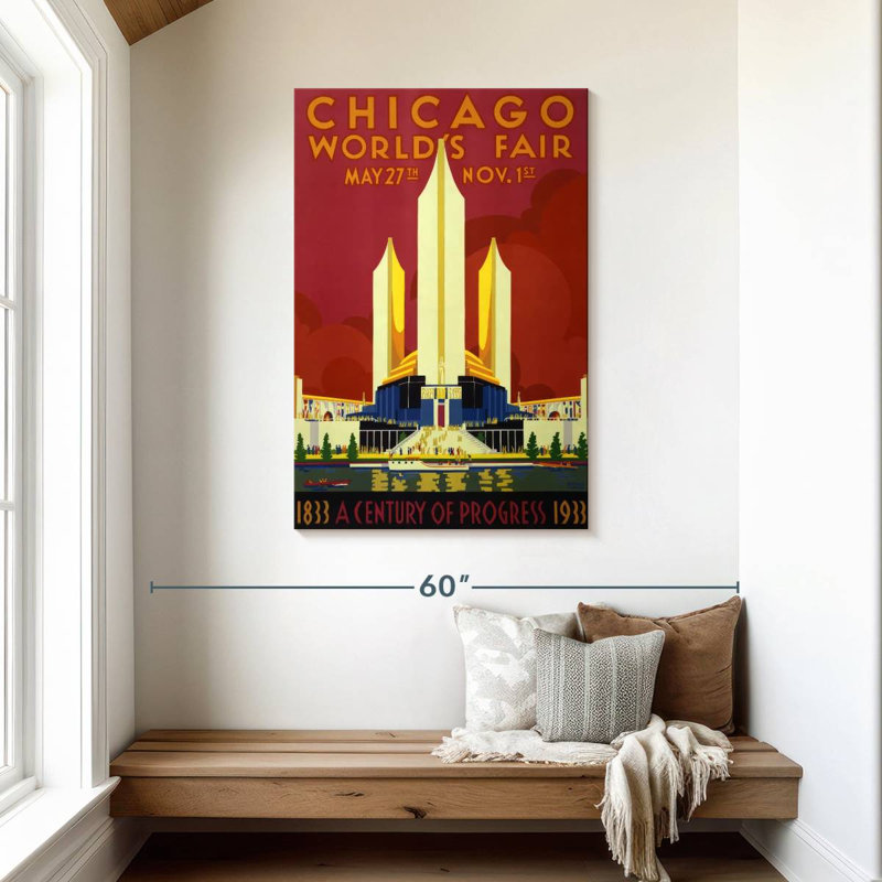 Lilie Chicago, exposition universelle de 1933, H 45 po x l 30 po