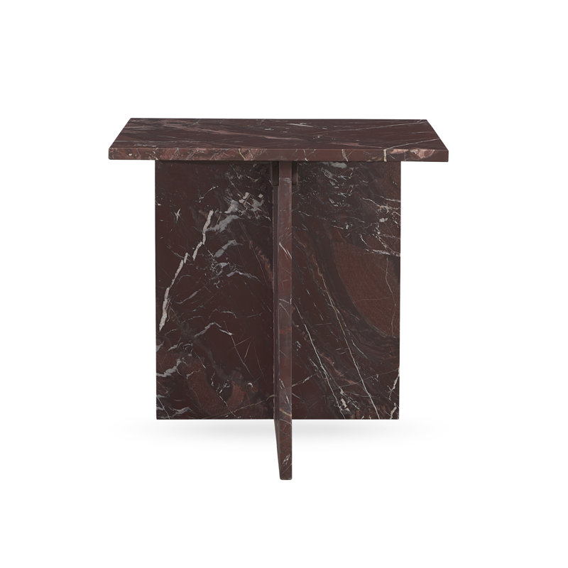 Bexly Marble End Table, Red