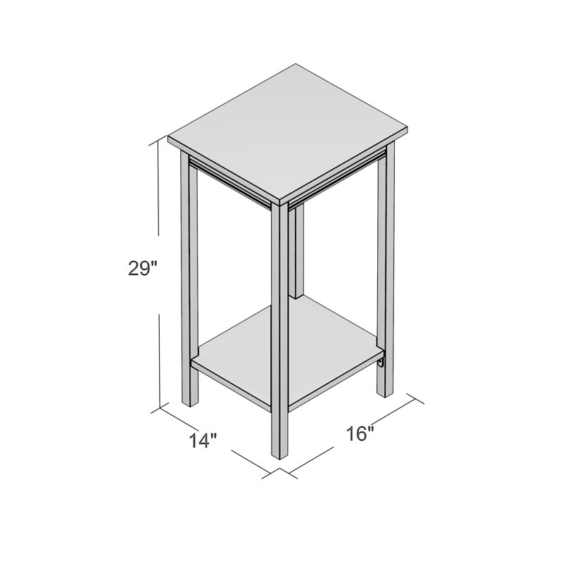 Toby Solid Wood End Table