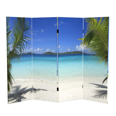 Kight Beach Vacation Canvas Room Divider