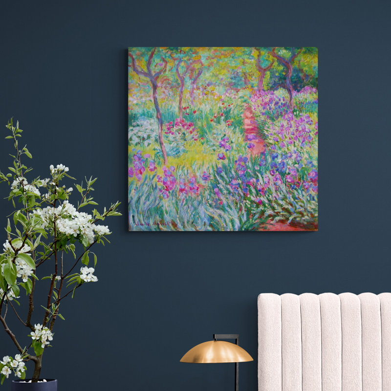 The Artist's Garden In Giverny by Claude Monet - Wrapped Canvas Art Prints, 76cm H x 76cm W x 4cm D