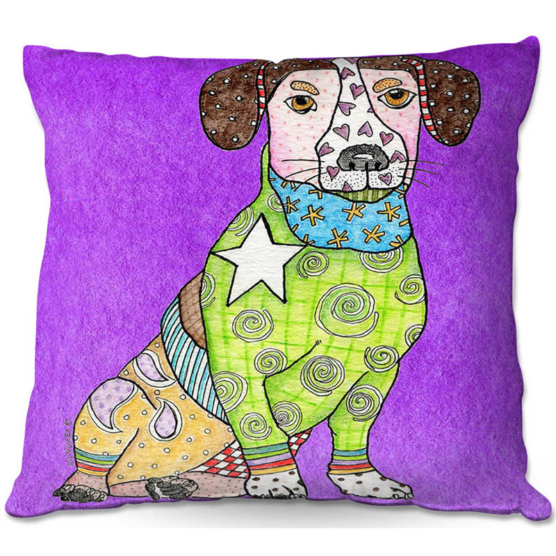  Coussin Couch Russell, 16 po x 16 po, Mauve