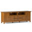 Meuble télé Amherst de 72 po de largeur en bois massif brun doré clair pour téléviseur de 80 po ou moins-723834300