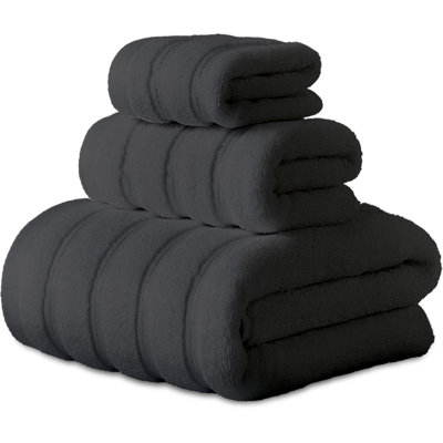  Ensemble de 3 serviettes de bain, 1 serviette de bain, 1 serviette à main, 1 gant de toilette, serviettes 100% coton hautement absorbantes pour salle de bain, salle de sport, hôtel