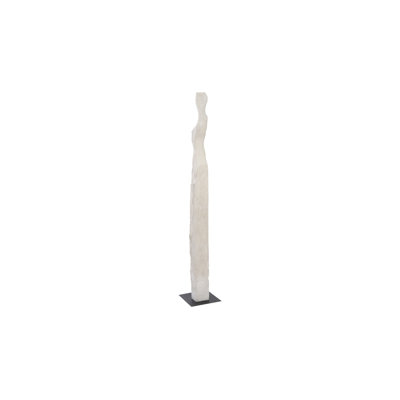 White Stone Cast Women Statue