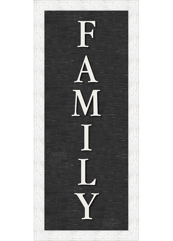 « family sign », art textuel sur toile encadré