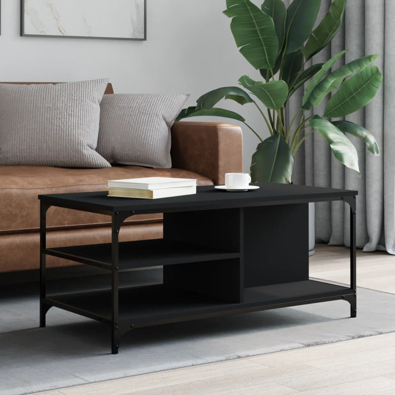 Dipali Coffee Table with Storage, Black