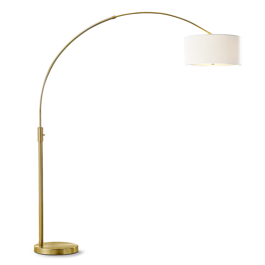 Eluterio 81'' Brushed Brass Arched/Arc Mercer41 Shade