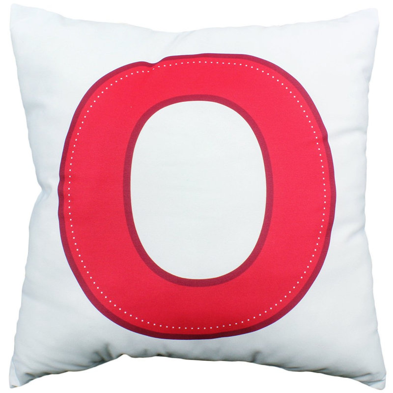 Coussin 3Xo, Rouge/blanc