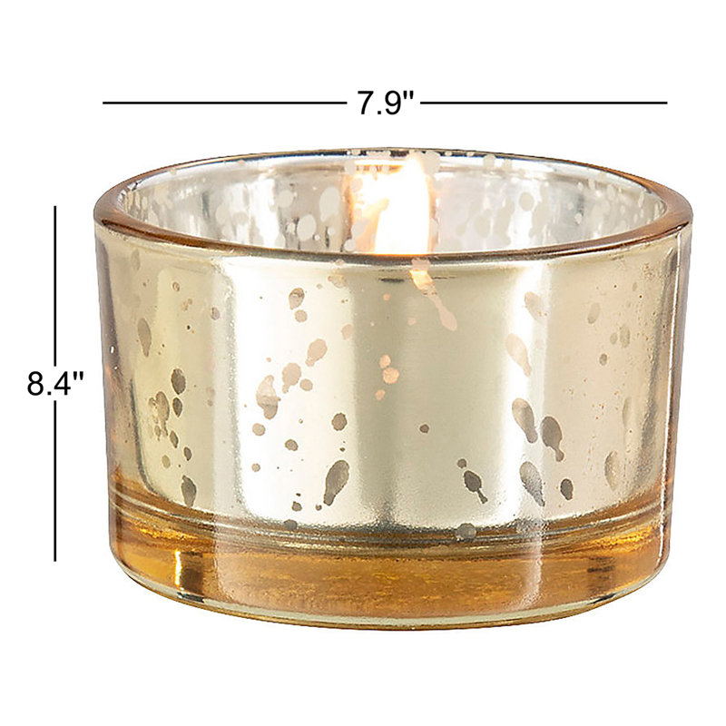 8.4'' H Mercury Glass Tabletop Tealight Holder
