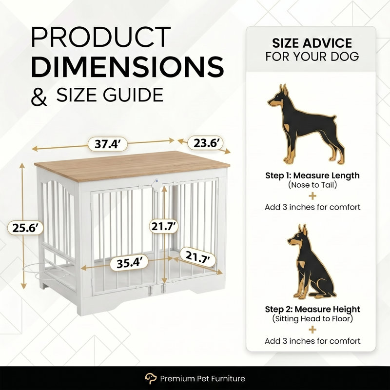 Caisse pour chien robuste, Blanc