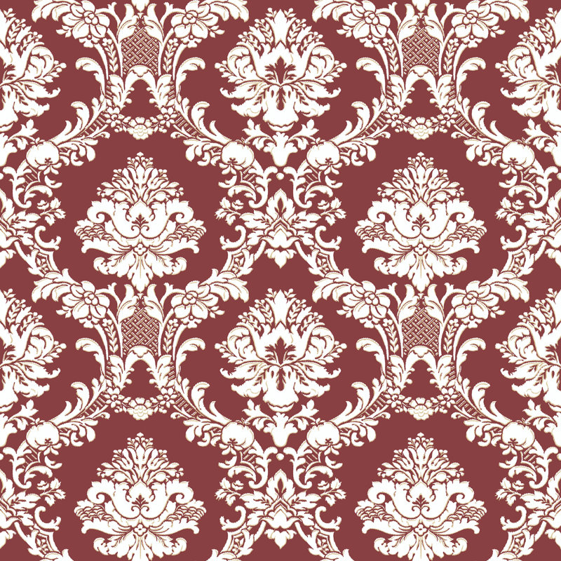 Positano 10m x 52.8cm Matte Wallpaper Roll, Red/White