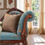 Chaise longue vintage en bois massif sculpté-642471888