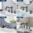 8 inch 2 Handles 3 Holes Widespread Bathroom Sink Faucet Bathroom Vanity Faucet Basin Mixer Tap Faucet Matching Pop Up Drain with Overflow-104291486