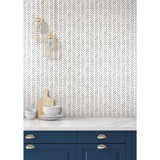 Painted Herringbone Chevron Peel & Stick Wallpaper Roll