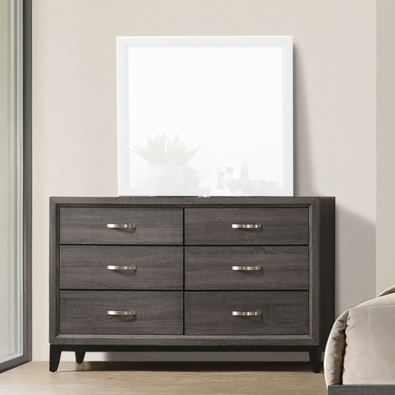 Commode 6 tiroirs Yashin, Gris