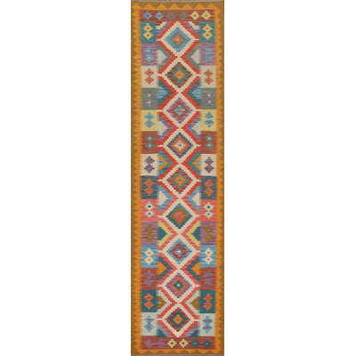 South Western Kilim Oriental Runner Rug 3x13