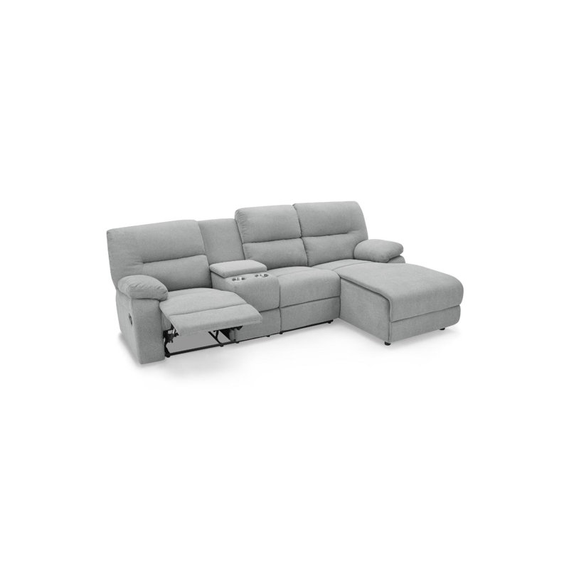 Segars 3 Seater Sofa & Chaise, Right Hand Facing, Light Grey