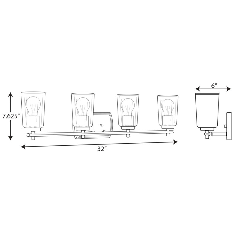 Kilpatrick 4 - Light Dimmable Vanity Light, Polished Nickel