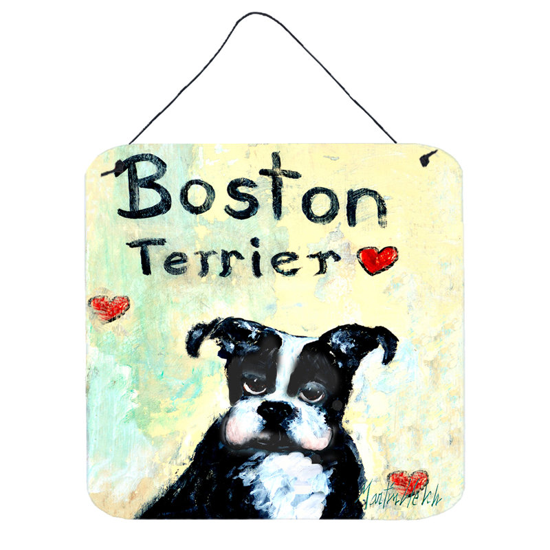 Décoration murale "terrier where my bibb" boston