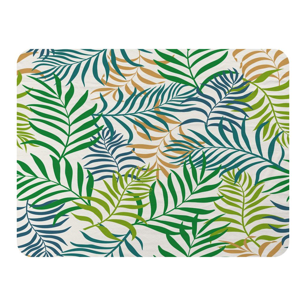 Domininkas Tropical Palm Leaves Blanket