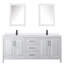 Ensemble de meuble-lavabo double 80 po avec dessus en quartz et miroir Daria-100481670-100481673-100501977