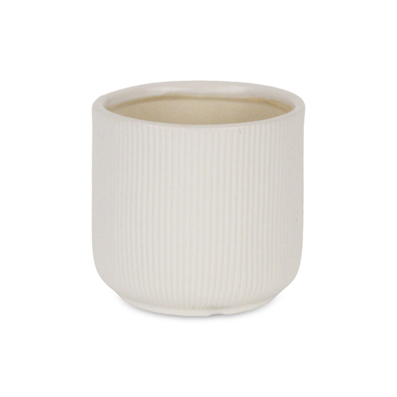 Currula Handmade Ceramic Pot Planter, 4.75" x 5" x 5"