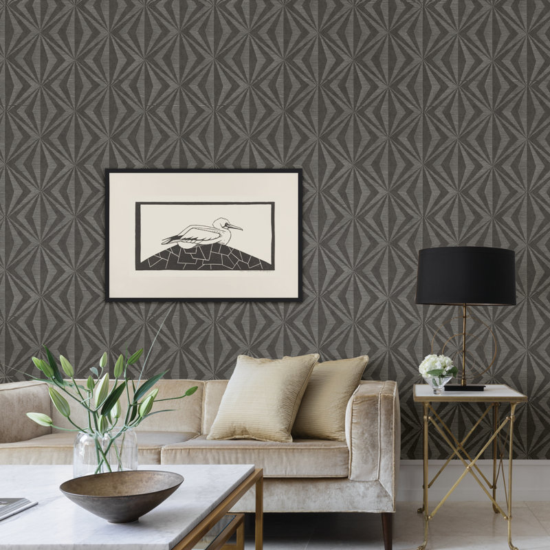 Rouleau de papier peint L 33 pi x l 20,9 po Arvard Angelis, Gris anthracite