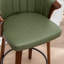 Tabouret de comptoir pivotant rembourré avec structure en bois Devault-1459819480