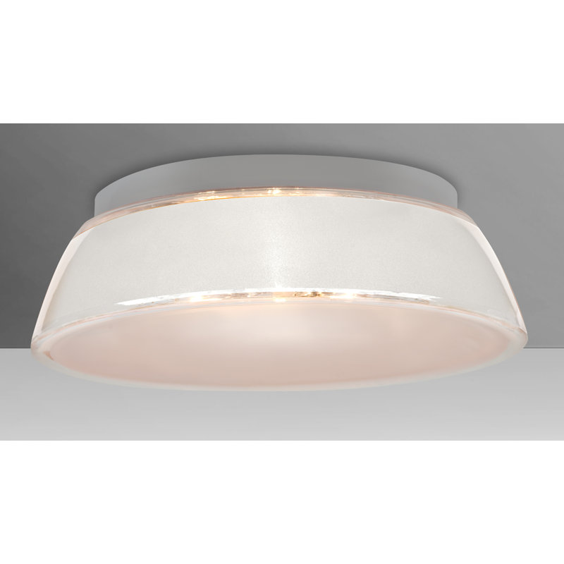 Delaune White 1 - Bulb Outdoor Flush Mount, White
