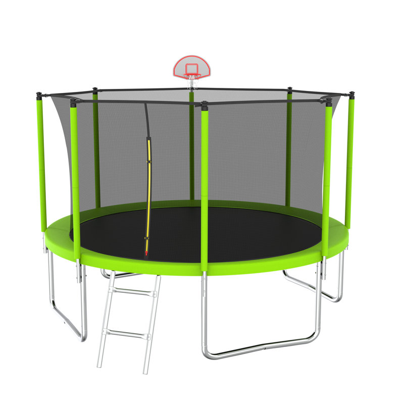 Trampoline pour enfants_102,75X144,09X144,09, Vert