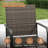 4-Person Patio Dining Set with Round Metal Dining Table and 4 Rattan Armrest Dining Chairs-1929560478