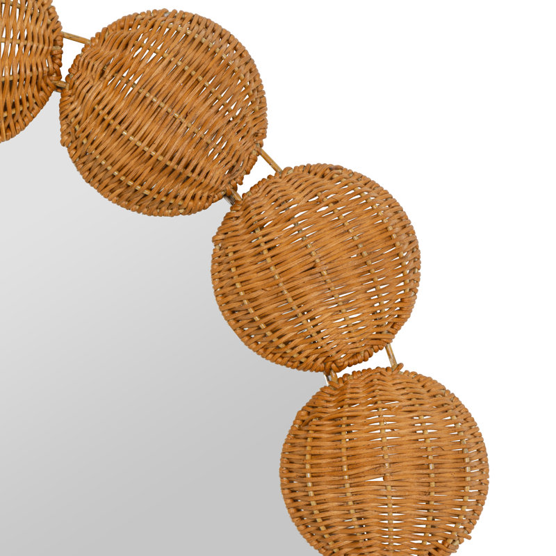 Oval Bamboo / Rattan Mirror