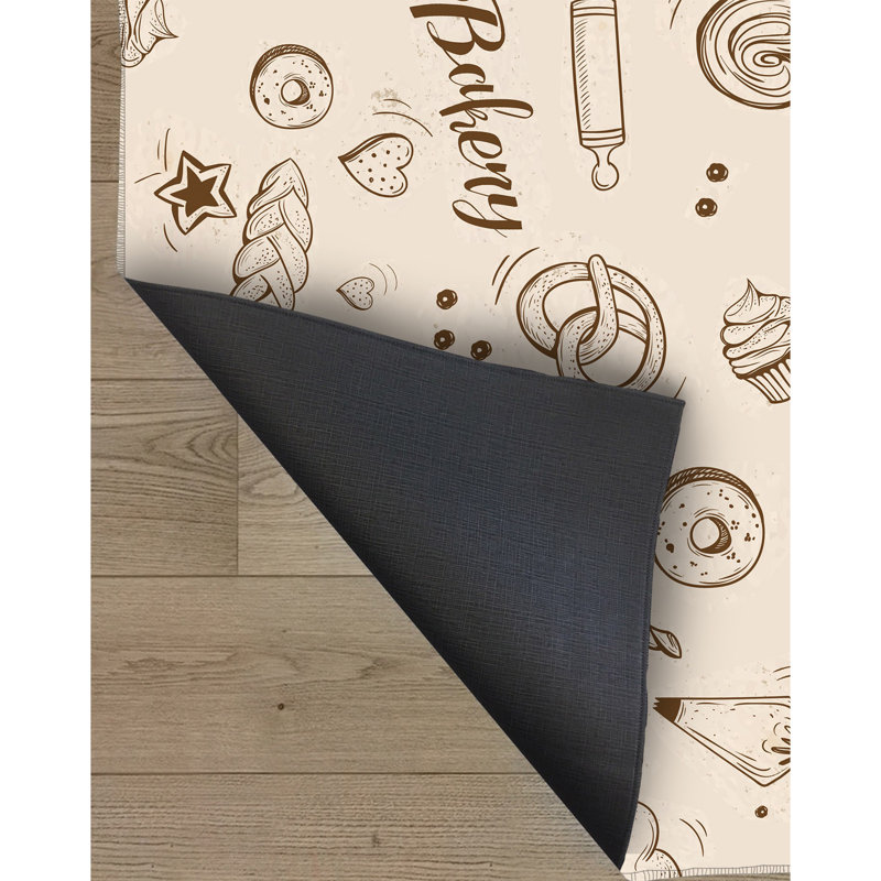 Tapis brun / crème en jute tissé à la machine Ranieri, Rectangle 2 pi 7 po x 4 pi 11 po