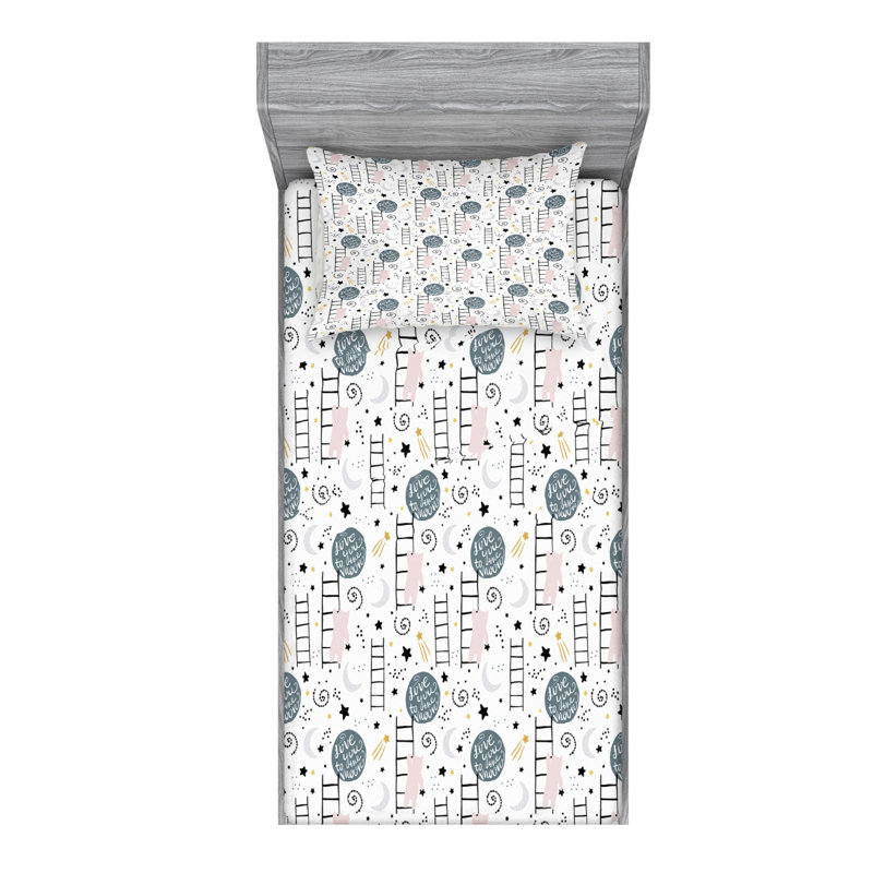Childish Microfiber Sheet Set, Twin XL Sheet Set + Fitted Sheet + 1 Pillowcases