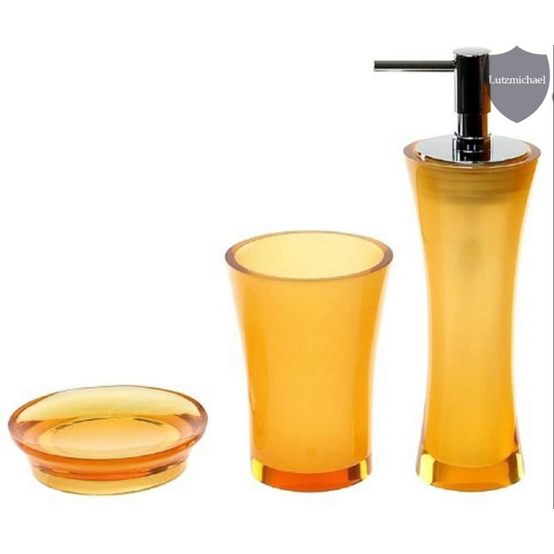 Ensemble d’accessoires de salle de bain 3 pièces Sparland, Orange