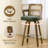 26.77" Upholstered Cane Back Counter & Bar Stool With Armrest-2029997014-2029997008