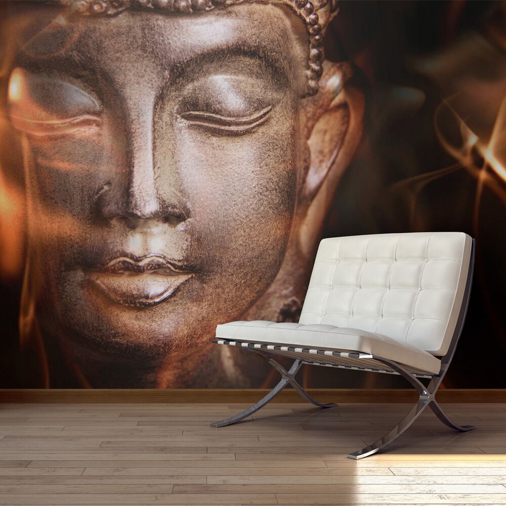 Fototapete Buddha. Feuer der Meditation. 270 cm x 450 cm