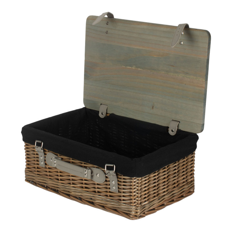 Wicker Decorative Basket, 19cm H x 46cm W x 30cm D