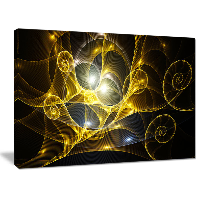 « golden ondulationing on black », reproduction d’impression sur toile, H 30 po x l 40 po x P 1 po