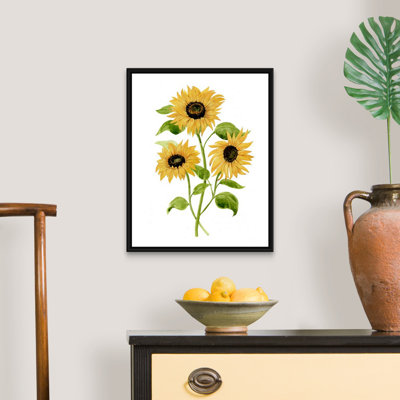 " Sunflower Trio I " Painting Print