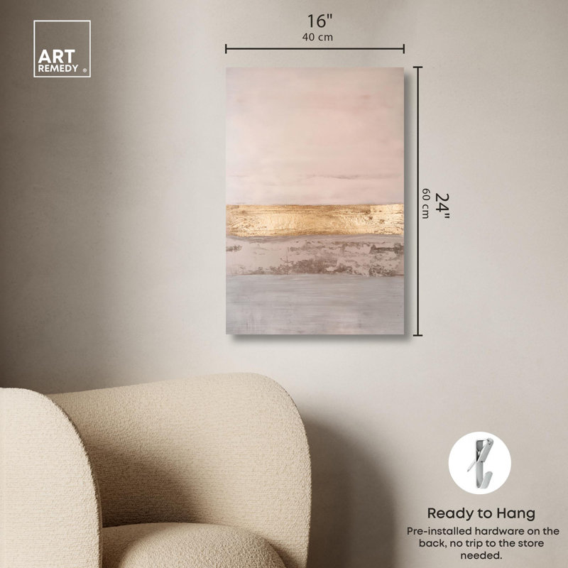 Neutral Undertones 24" x 16" Canvas Boho Abstract Art