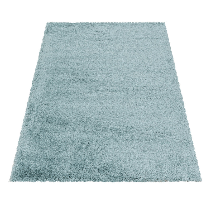 Calderon Solid Colour Shag Area Rug, Rectangle 60 x 110cm